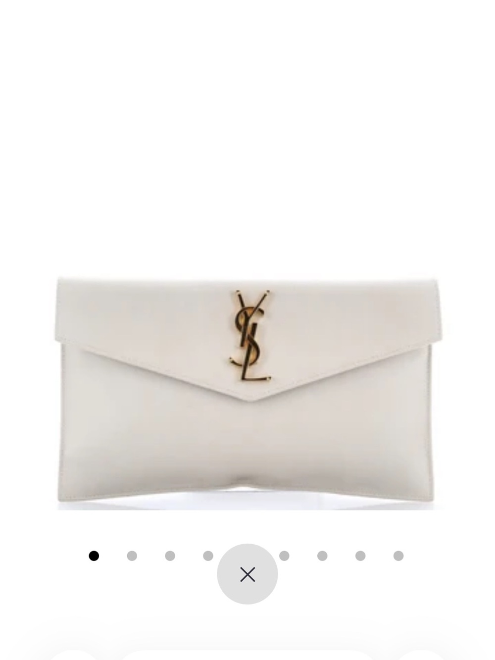 Saint Laurent White Uptown Clutch